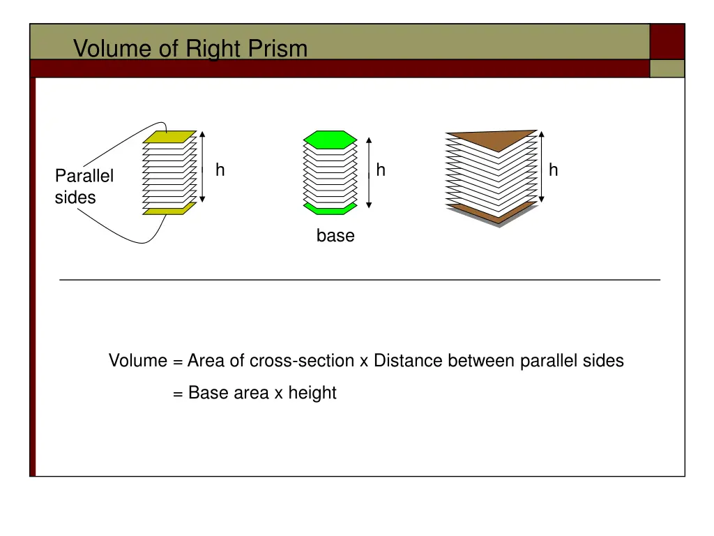 volume of right prism