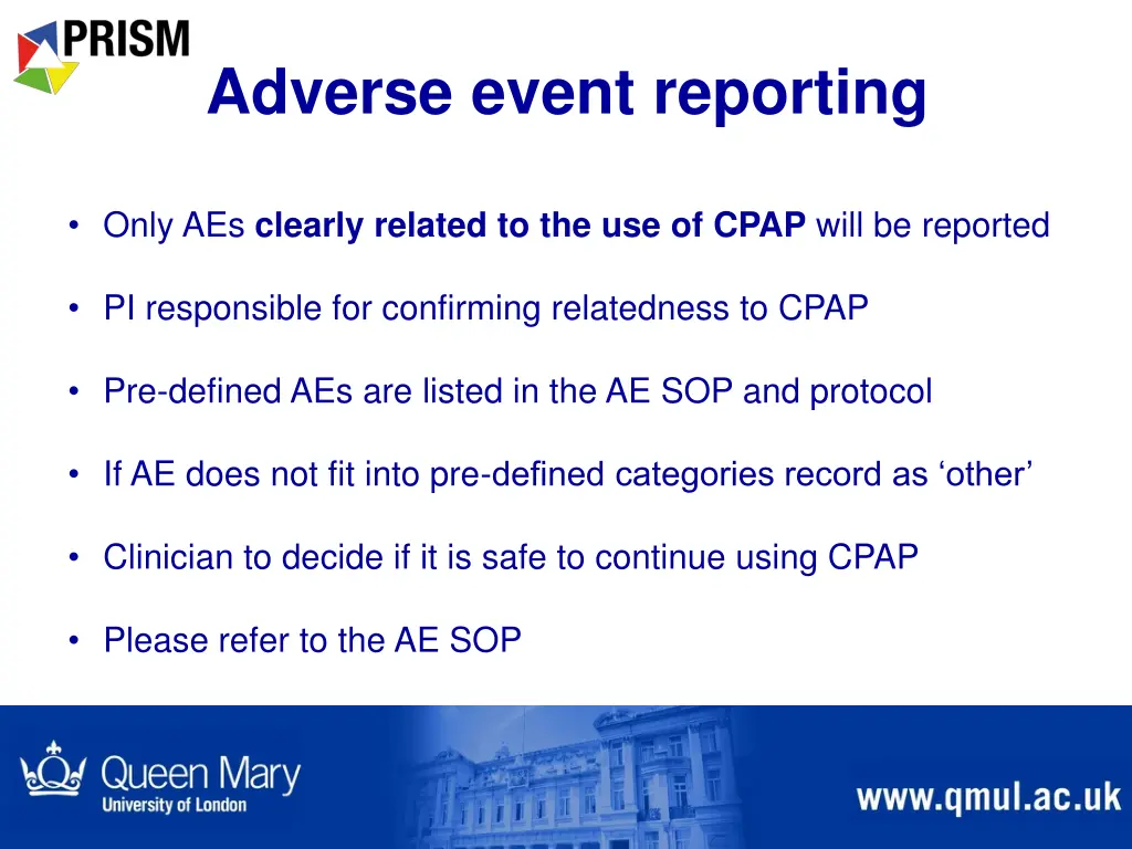 adverse event reporting