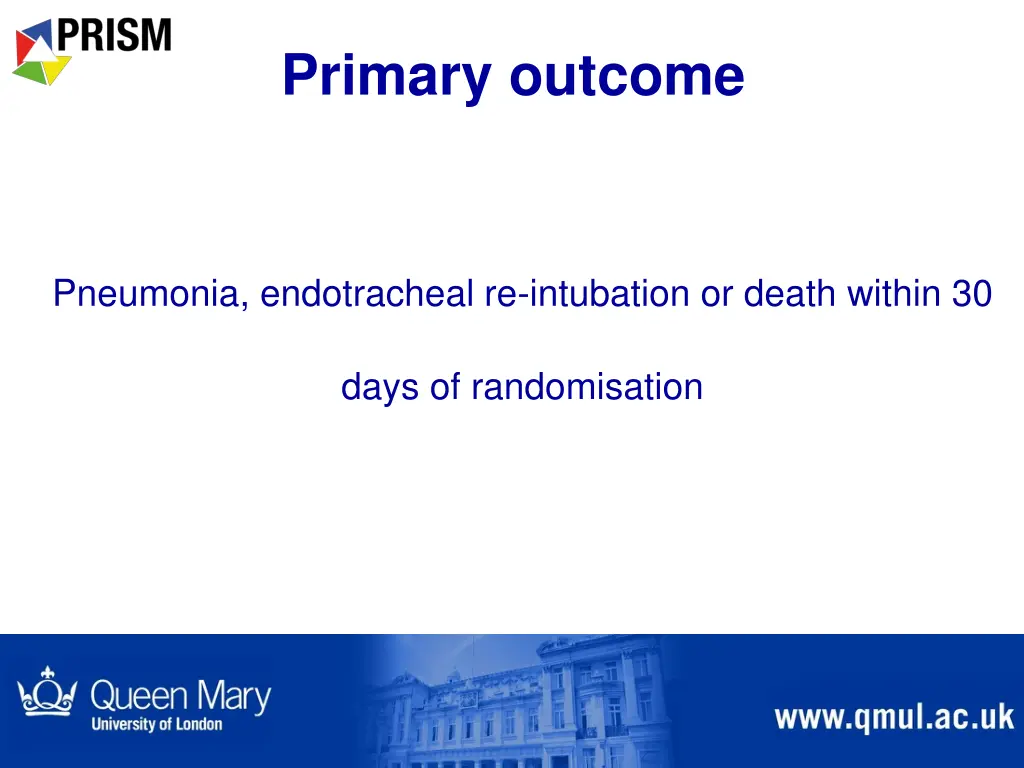 primary outcome