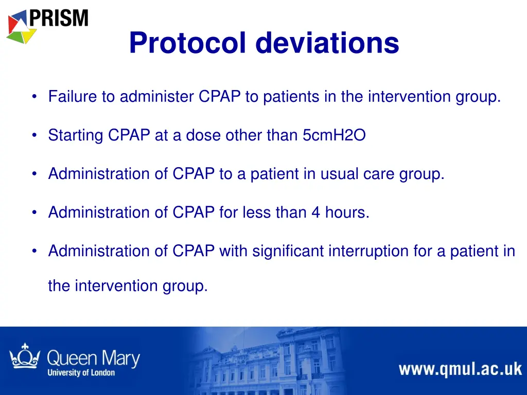 protocol deviations