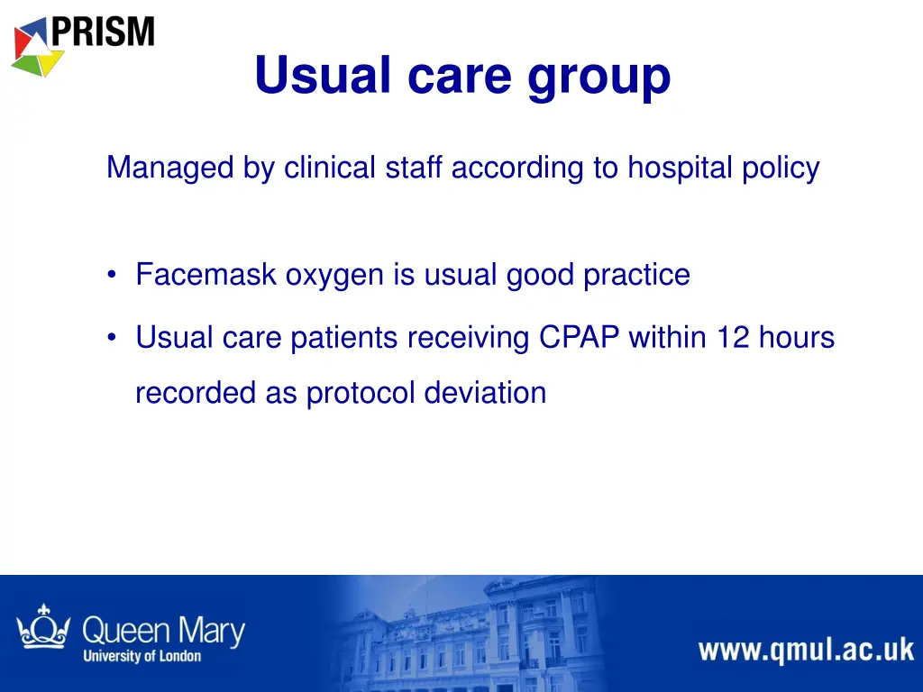 usual care group
