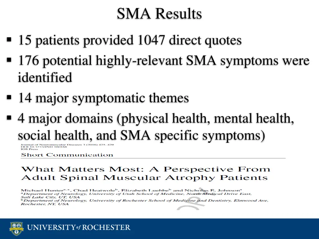 sma results