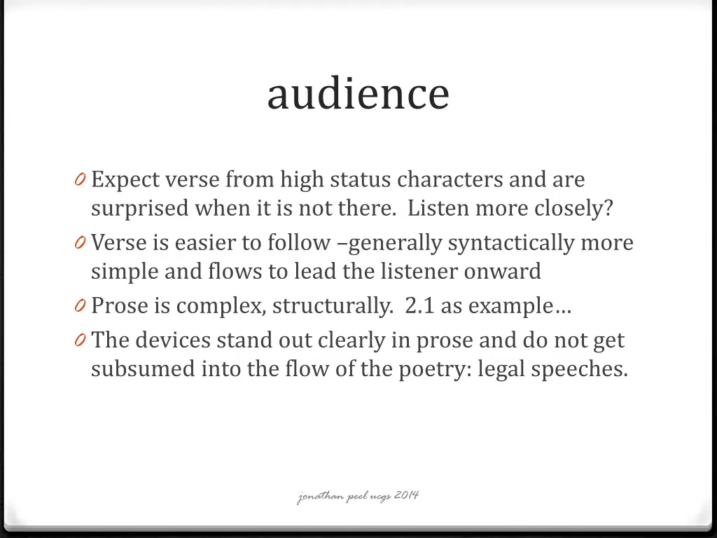 audience