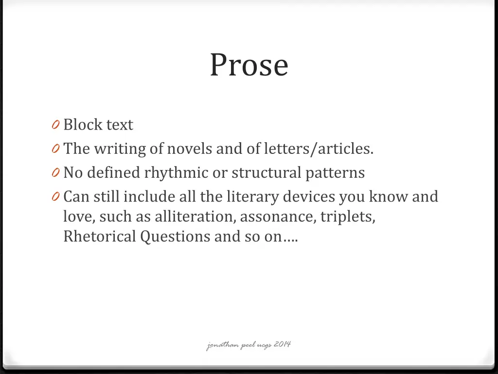 prose