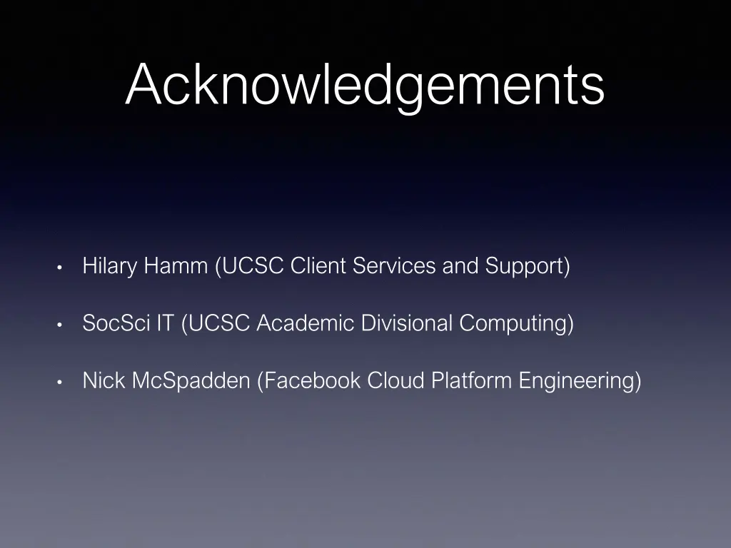 acknowledgements