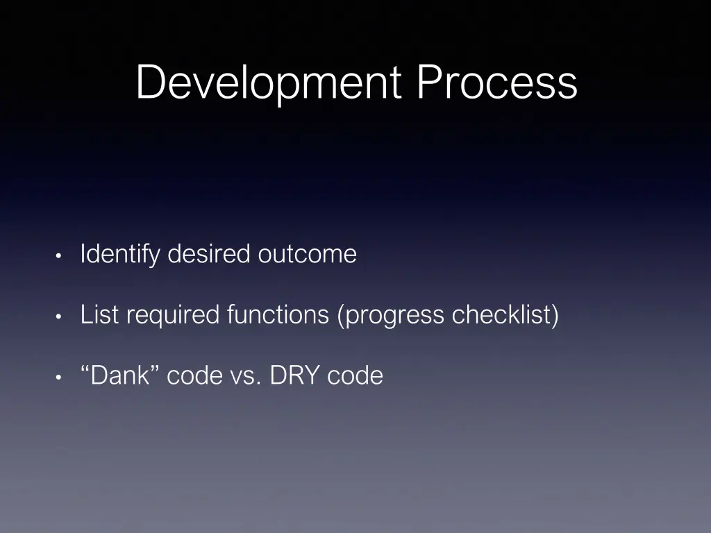 development process