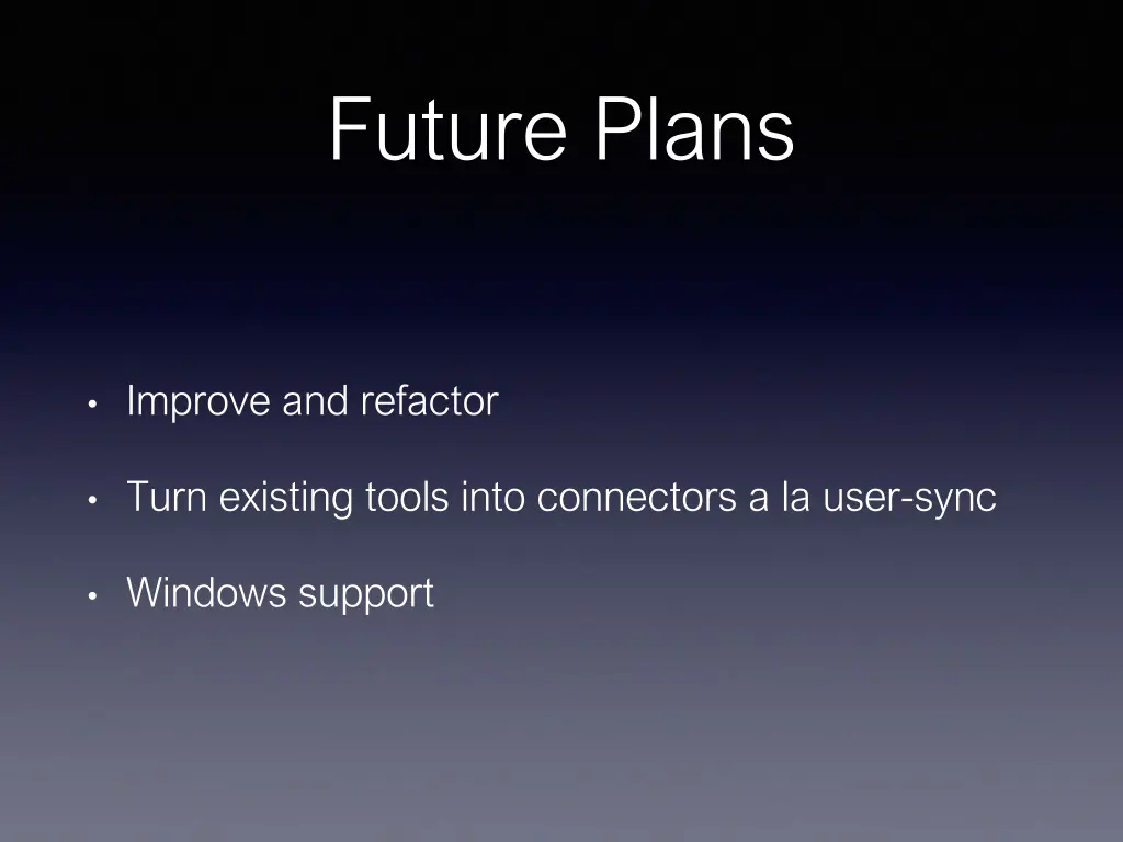future plans