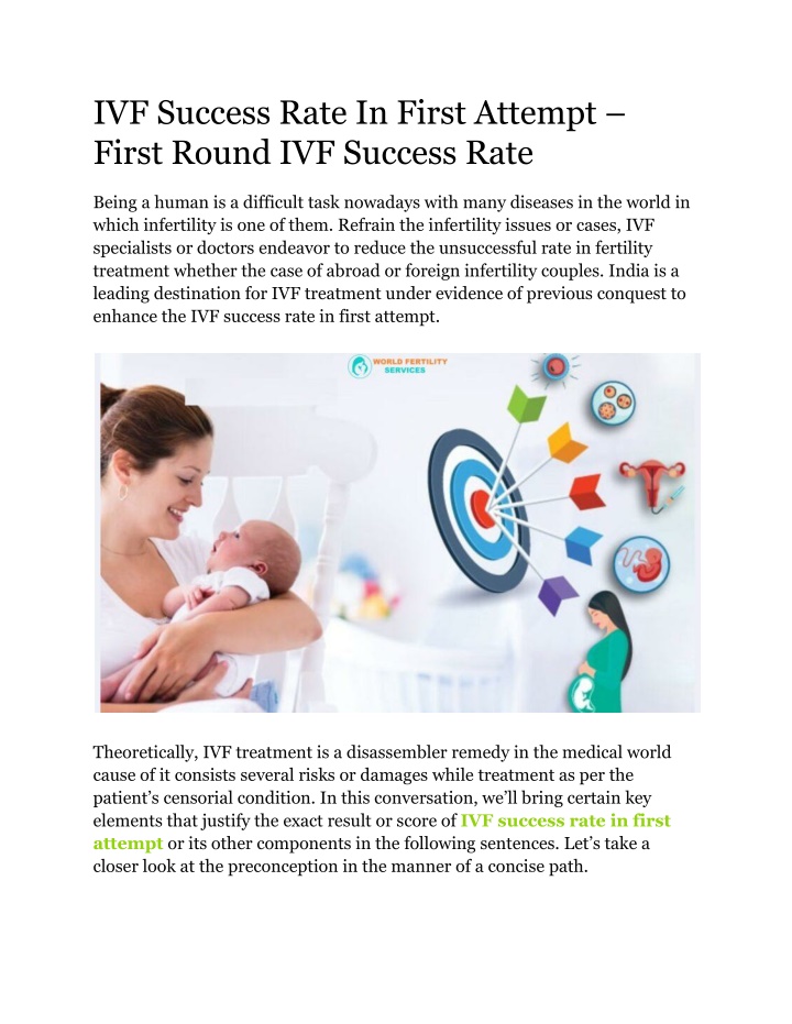 ivf success rate in first attempt first round