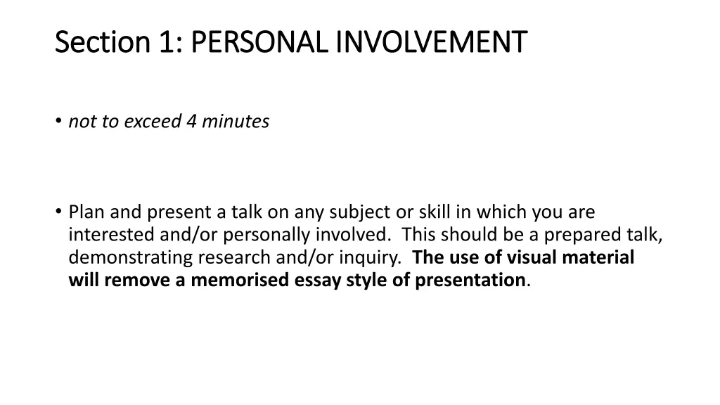 section 1 personal involvement section 1 personal
