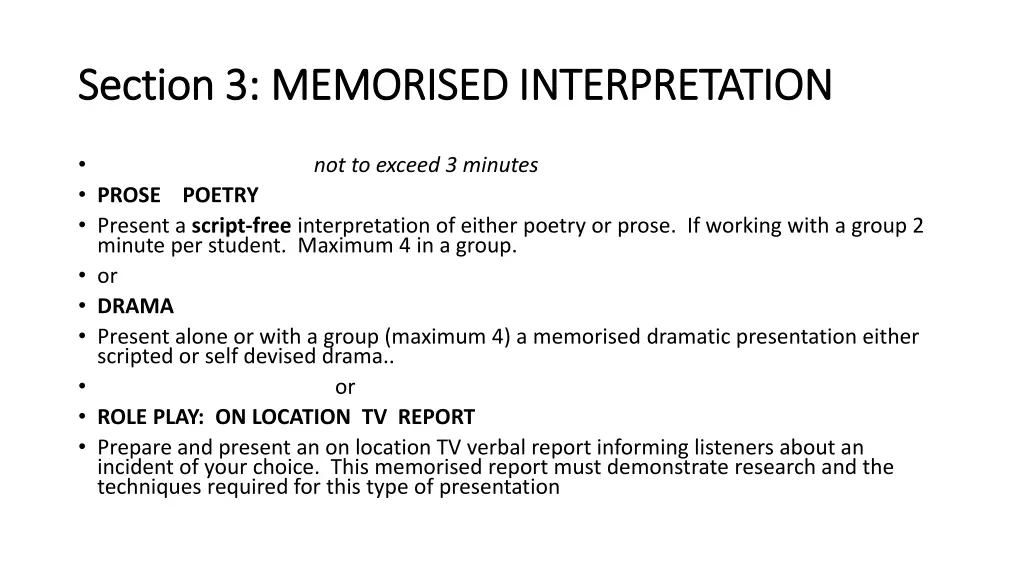 section 3 memorised interpretation section
