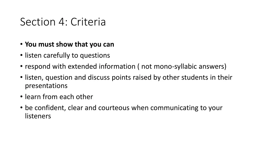 section 4 criteria