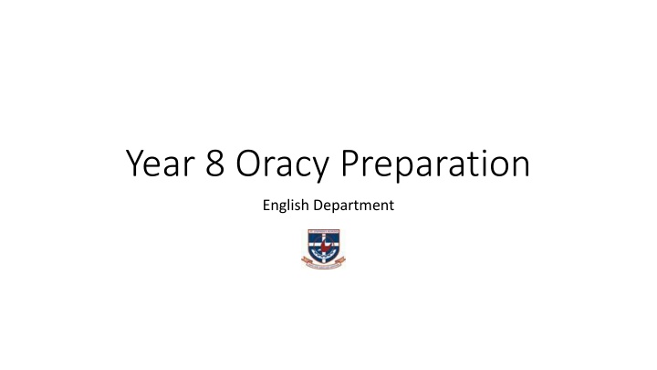 year 8 oracy preparation