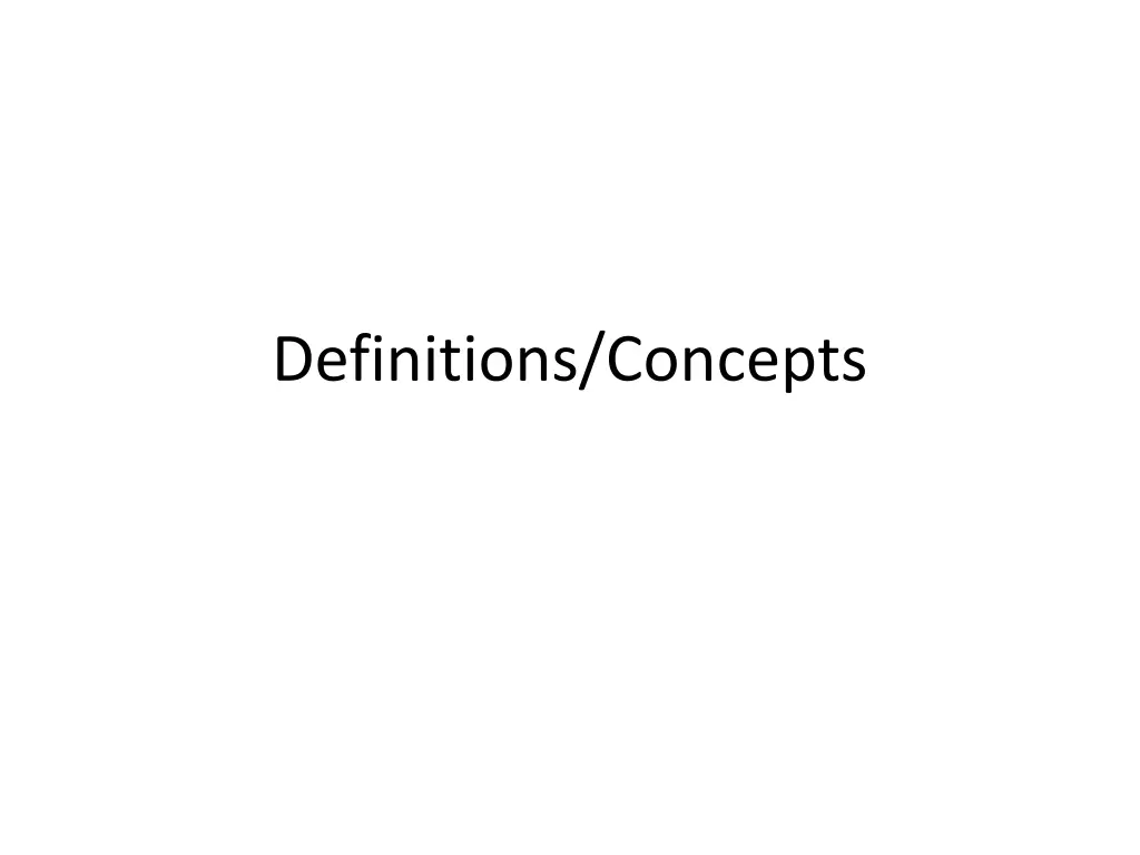 definitions concepts