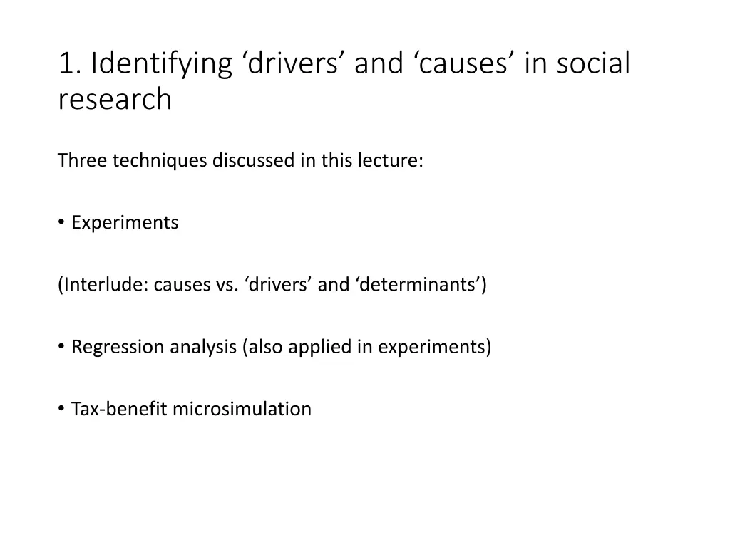1 identifying drivers and causes in social 1