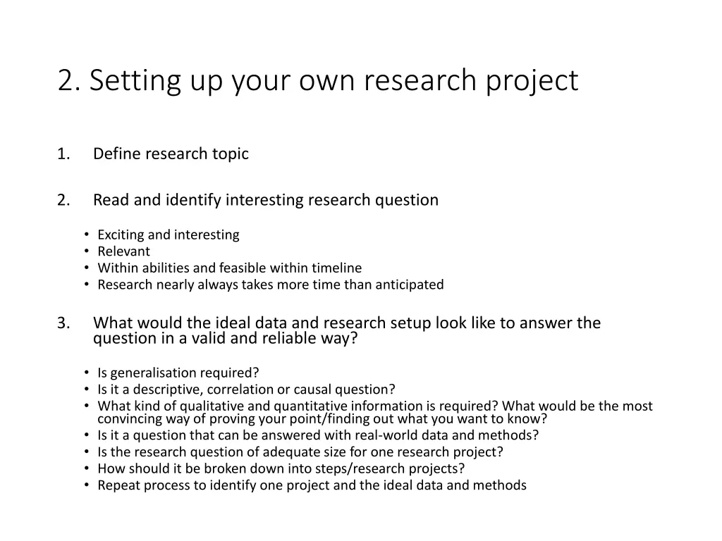 2 setting up your own research project 1
