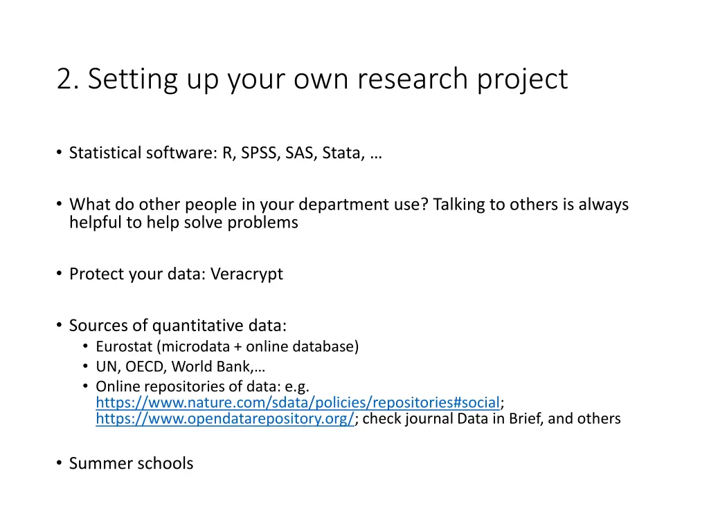 2 setting up your own research project 7
