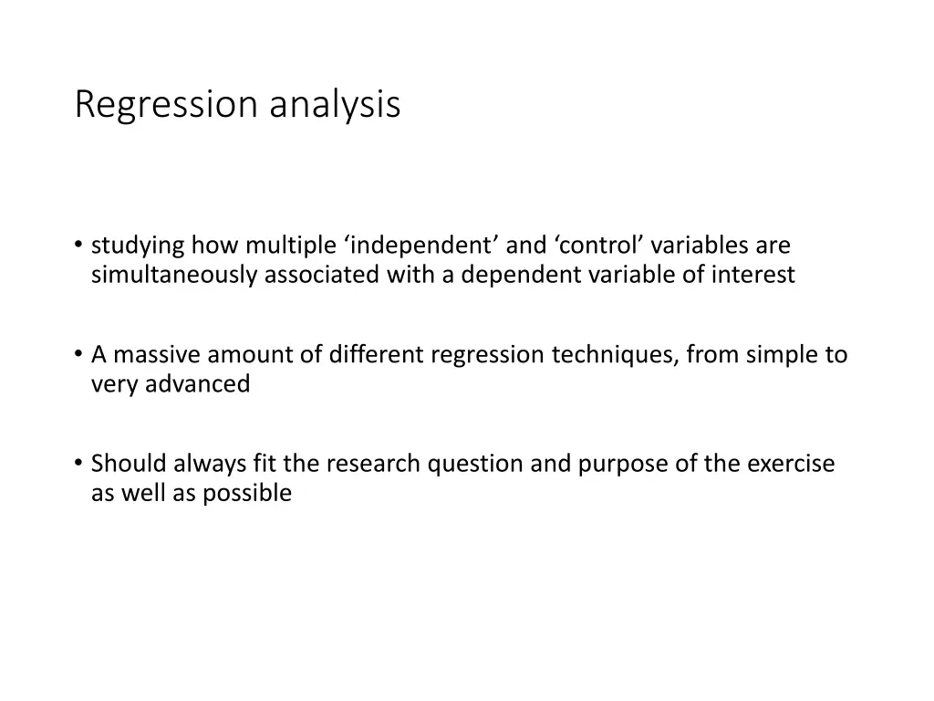 regression analysis