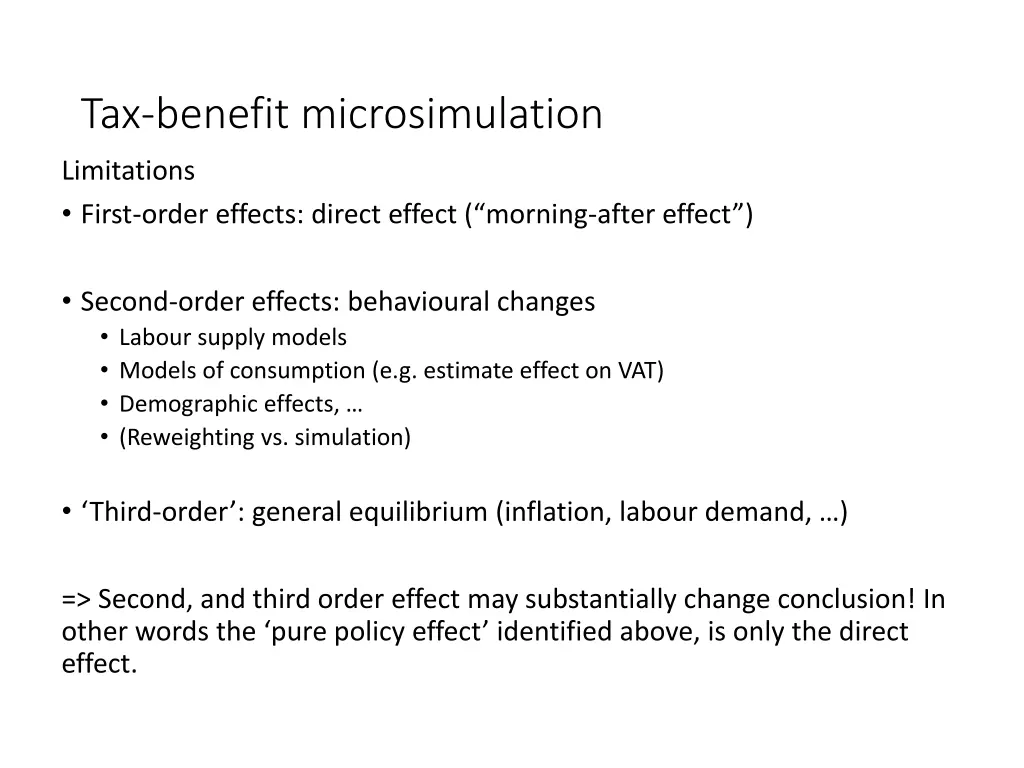 tax benefit microsimulation 10