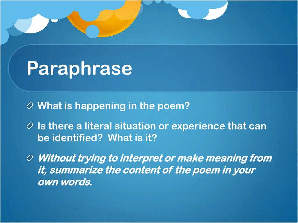 paraphrase