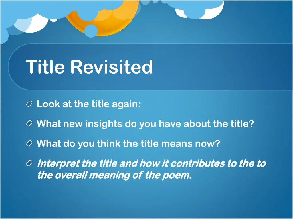title revisited