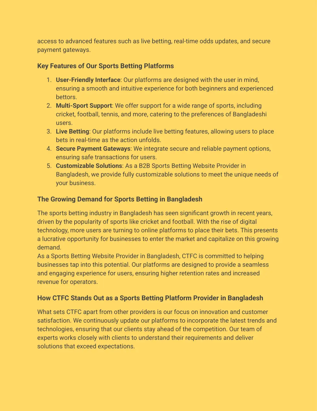 access to advanced features such as live betting