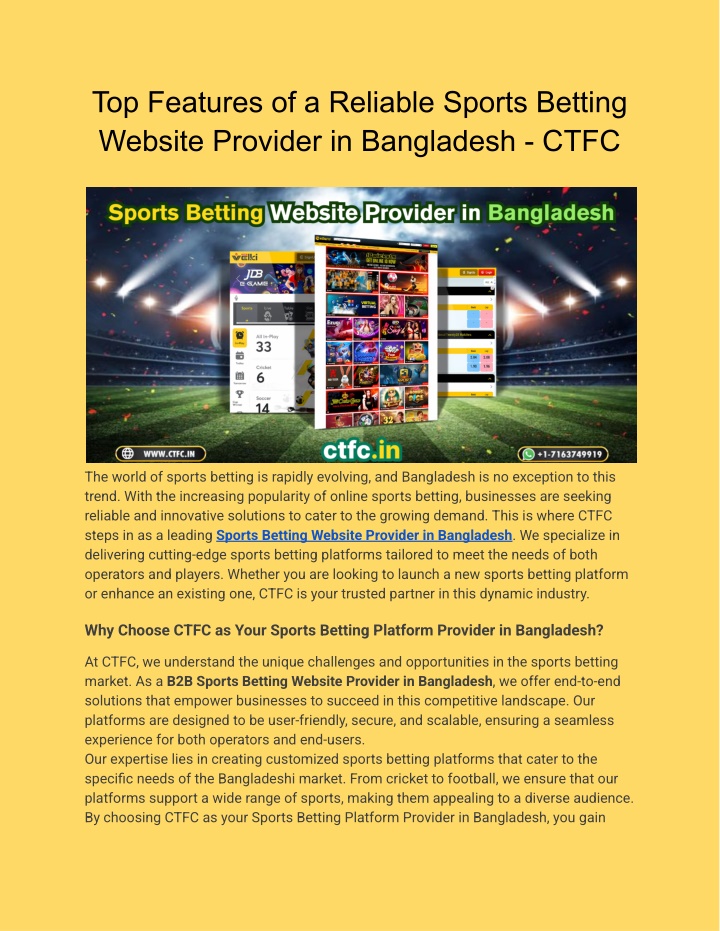 top features of a reliable sports betting website