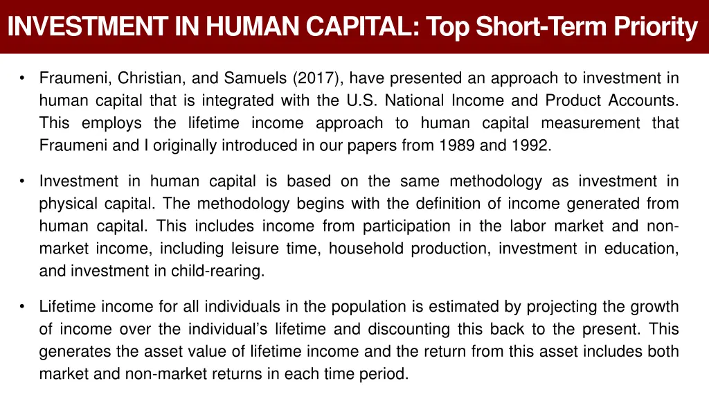 investment in human capital top short term