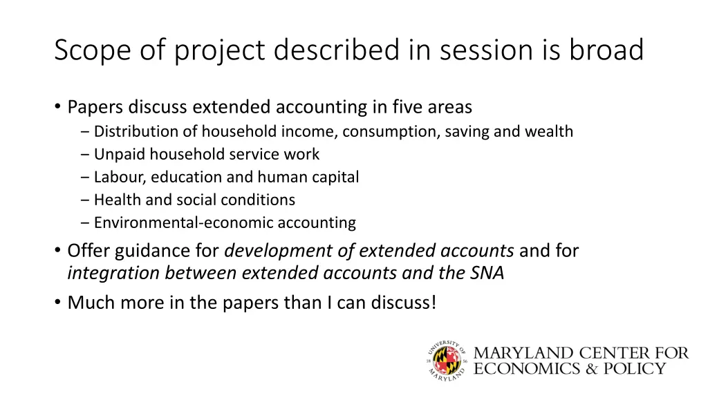 scope of project described in session is broad