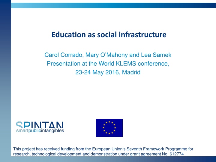 education as social infrastructure