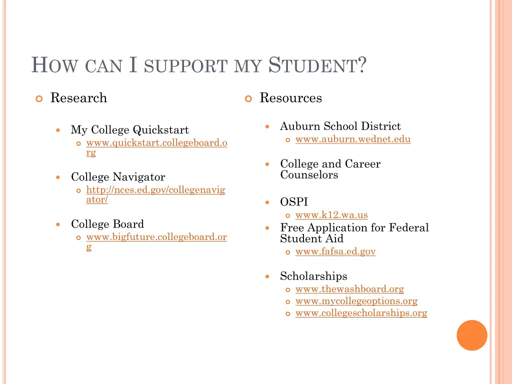 h ow can i support my s tudent