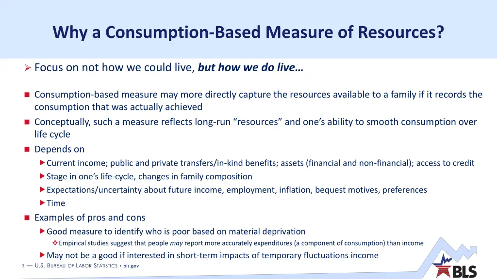 why a consumption based measure of resources