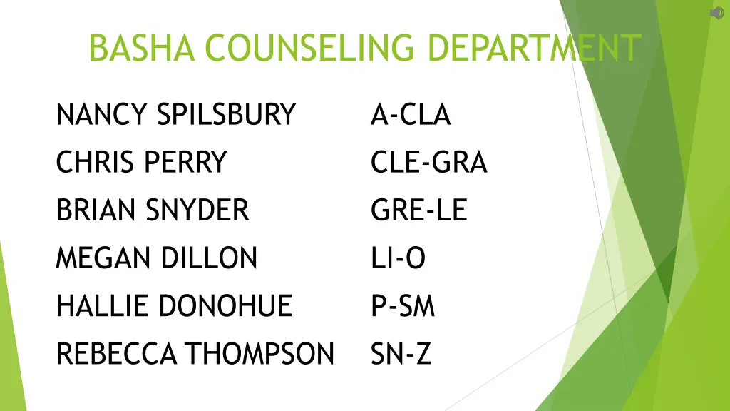 basha counseling department