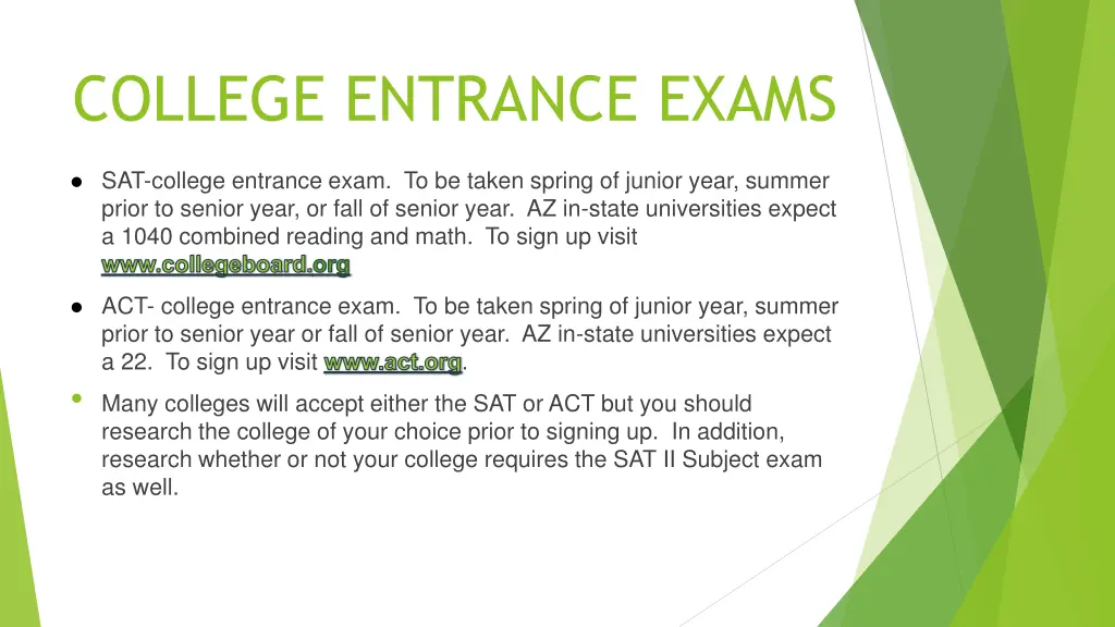 college entrance exams