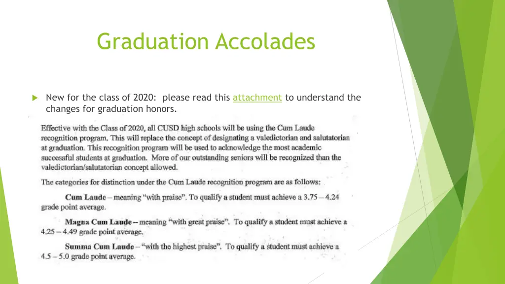 graduation accolades