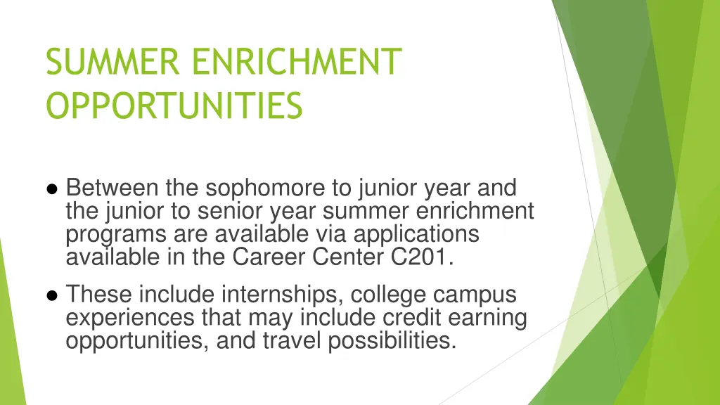 summer enrichment opportunities