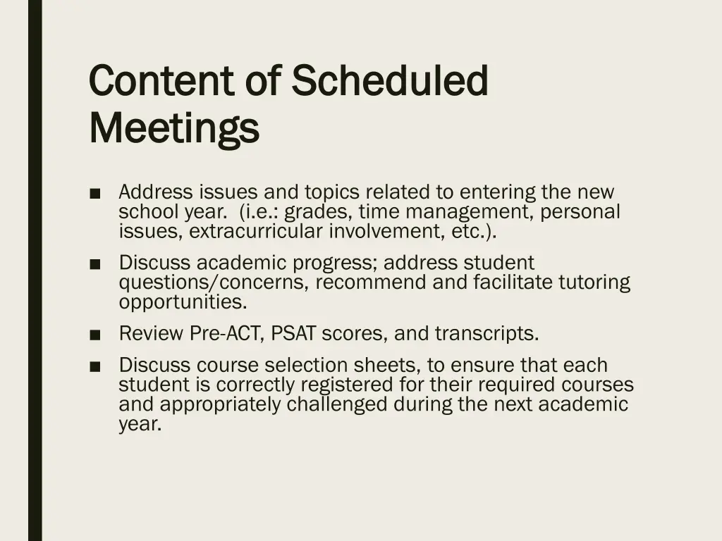 content of scheduled content of scheduled