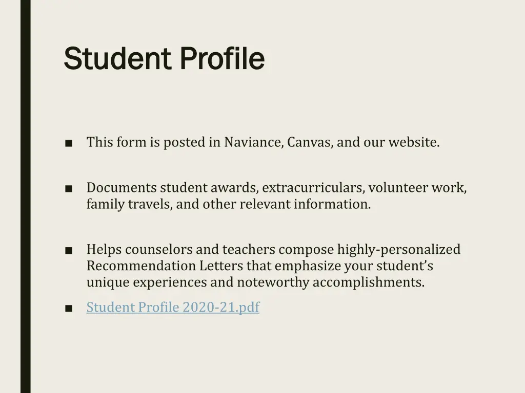 student profile student profile