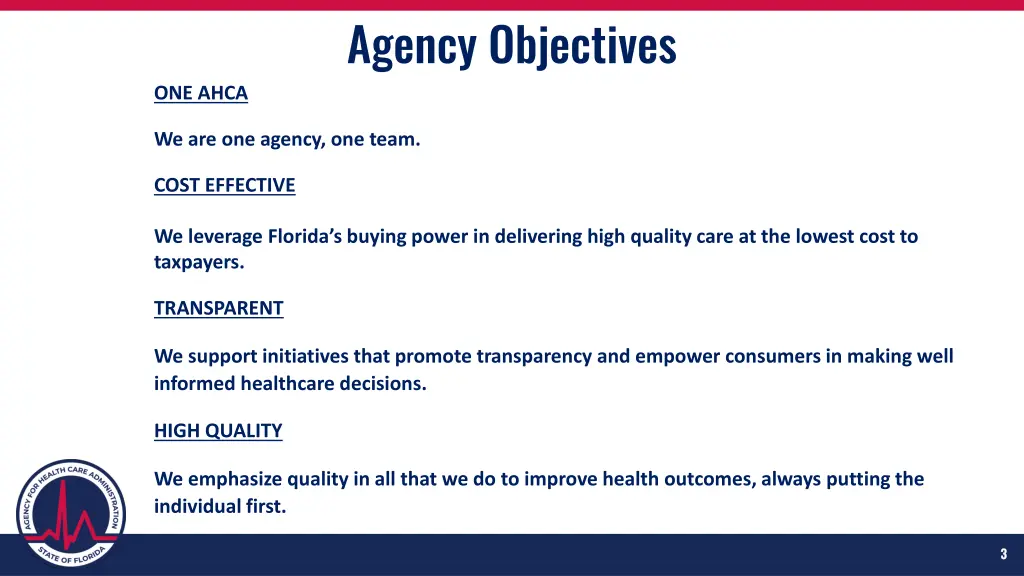 agency objectives