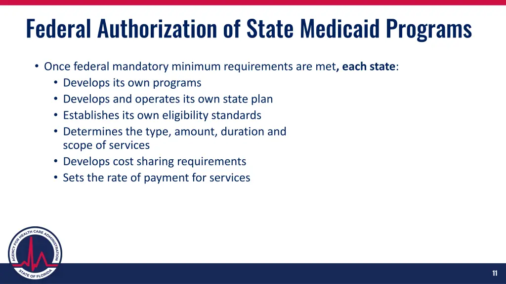 federal authorization of state medicaid programs 1