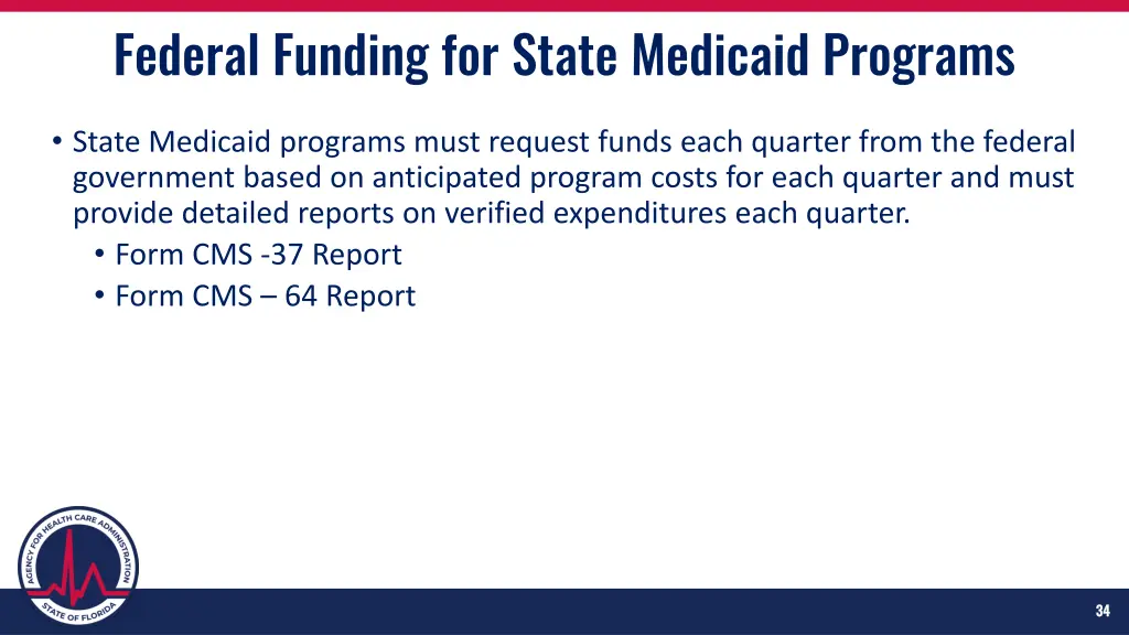 federal funding for state medicaid programs 5