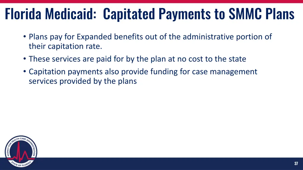florida medicaid capitated payments to smmc plans 1
