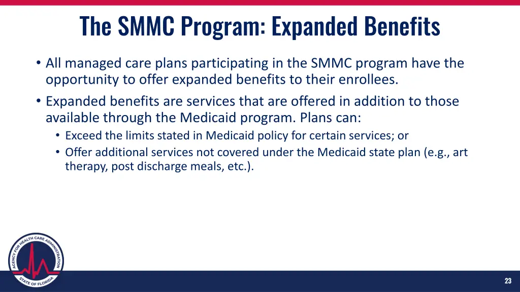 the smmc program expanded benefits