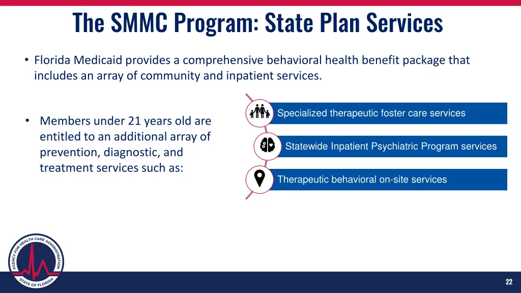 the smmc program state plan services