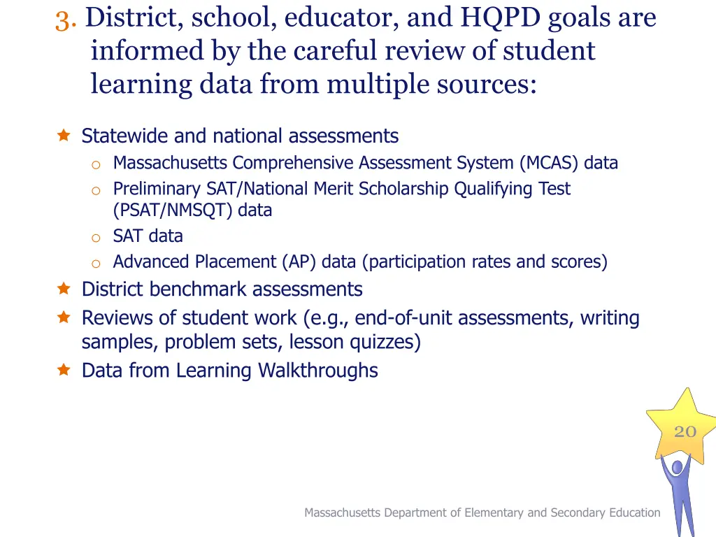 3 district school educator and hqpd goals