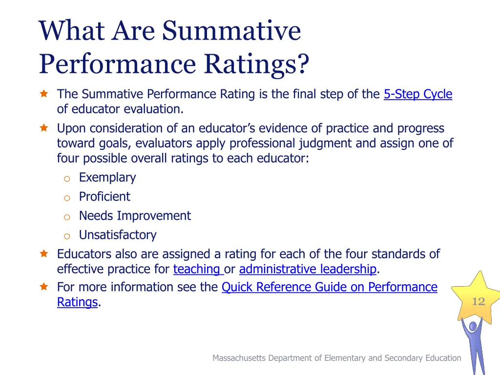 what are summative performance ratings