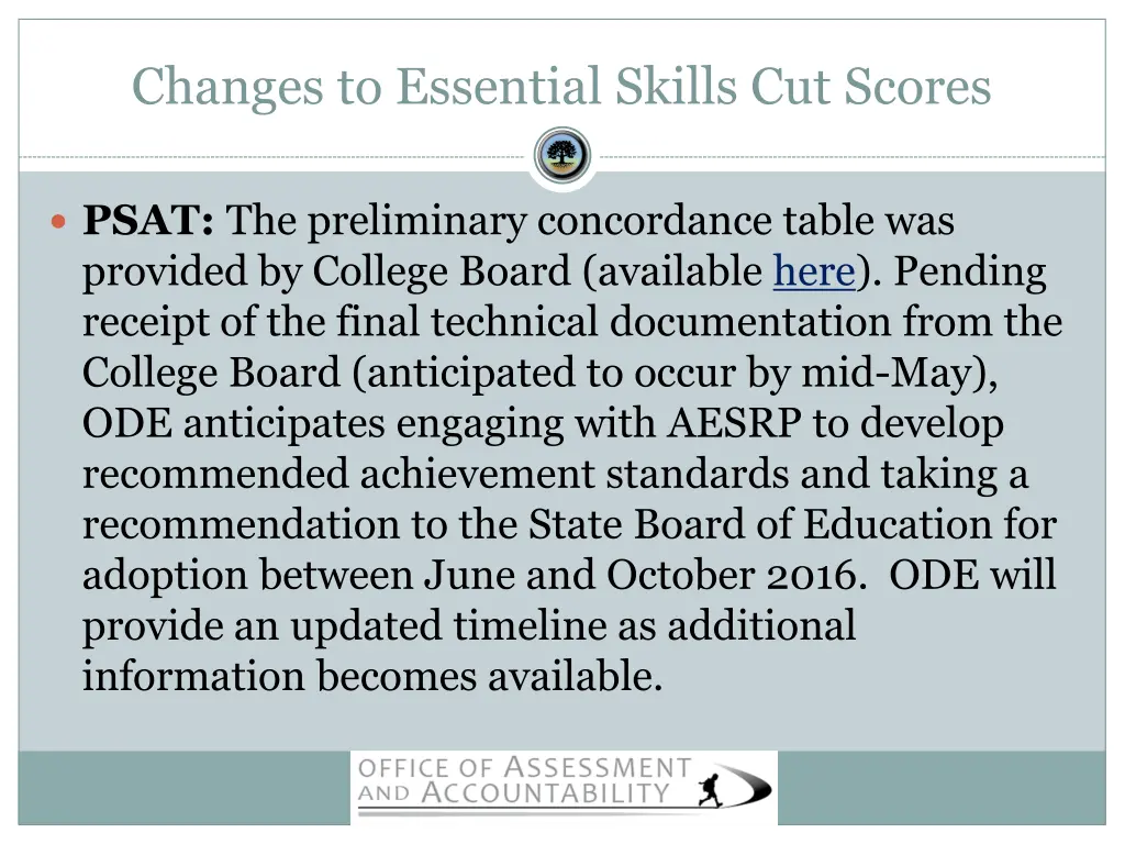 changes to essential skills cut scores 2