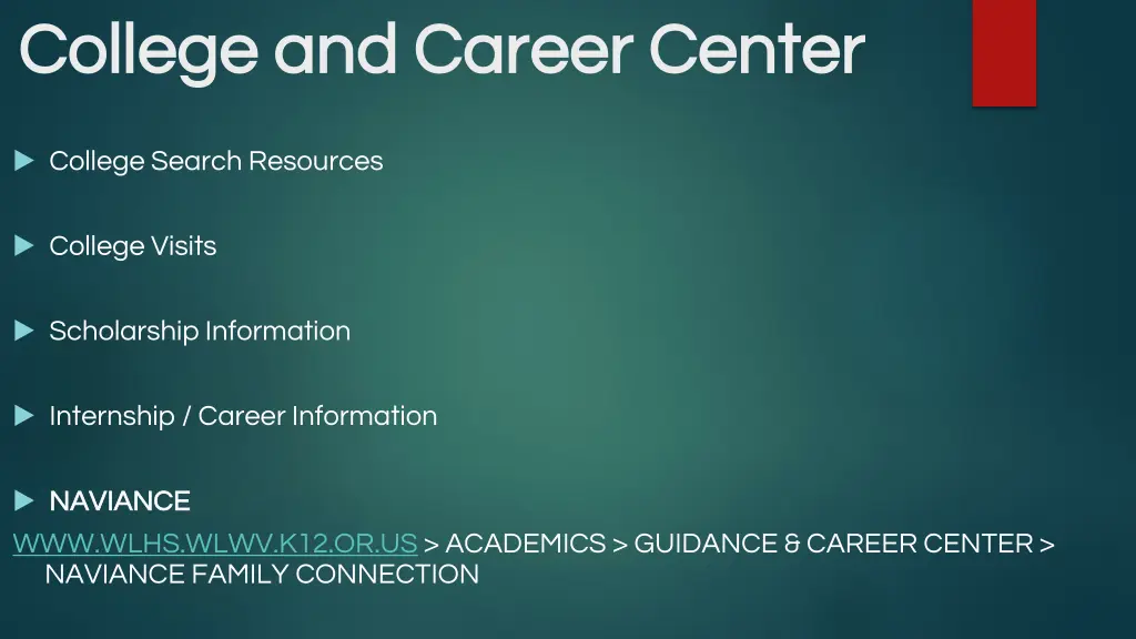 college and career center college and career