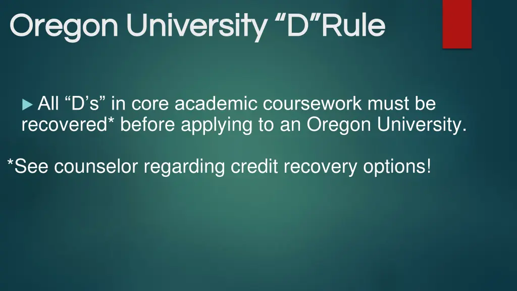 oregon university d rule oregon university d rule