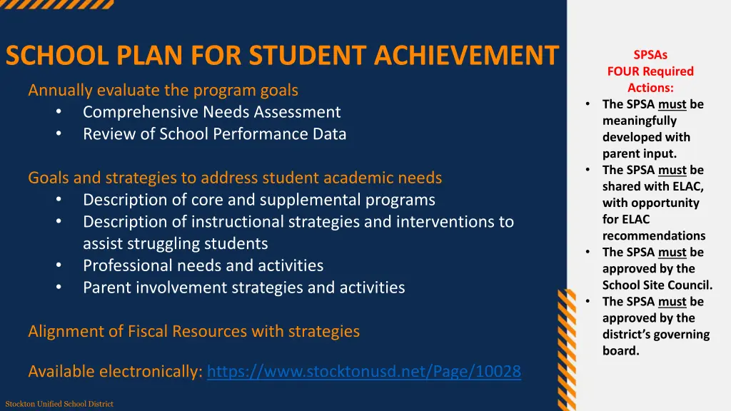 school plan for student achievement