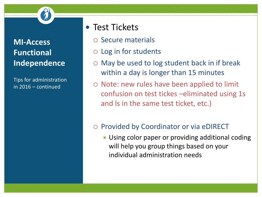 test tickets